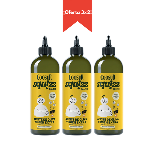 3x2 Aceite de Oliva Virgen Extra Salteo Coosur SQUIZZ 620ml