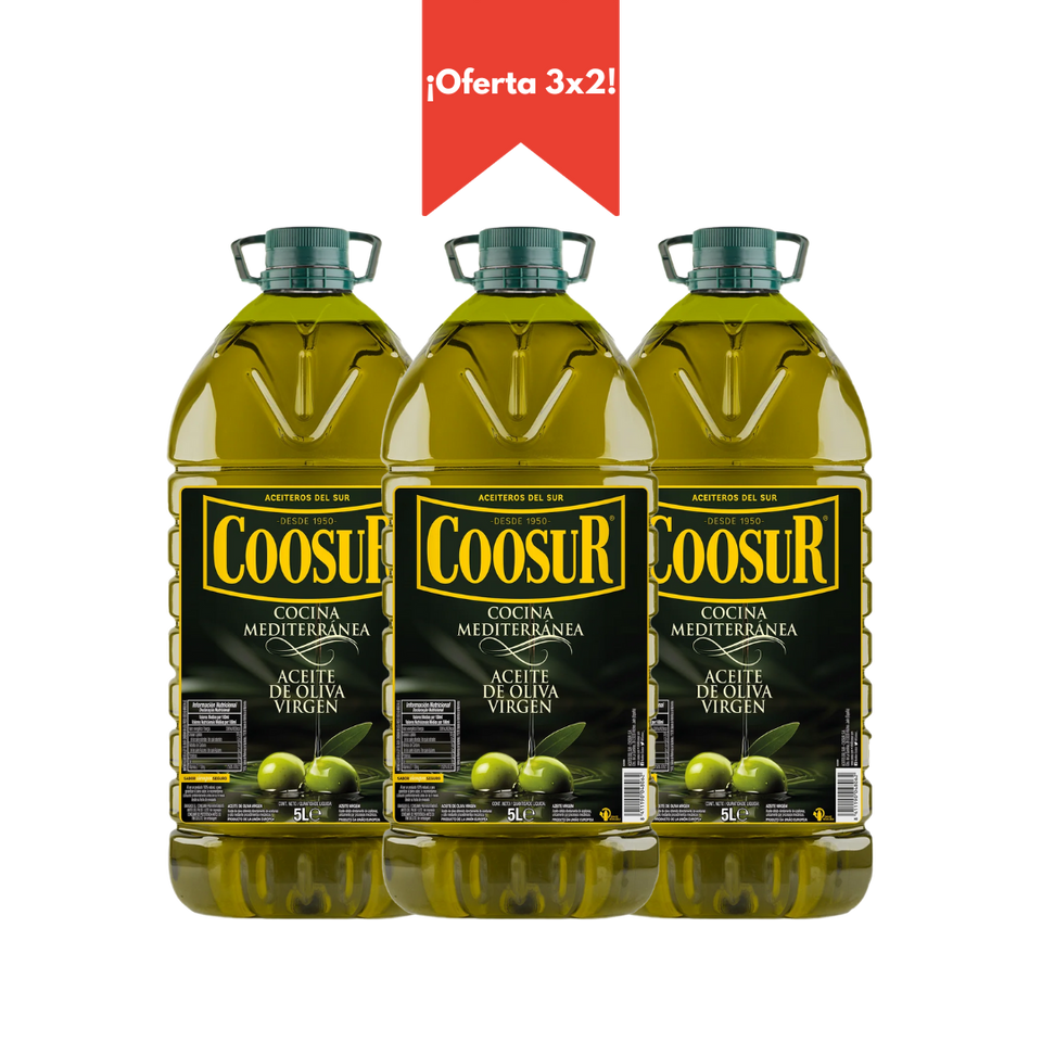 3x2 Aceite de oliva virgen Cocina Mediterránea 5L