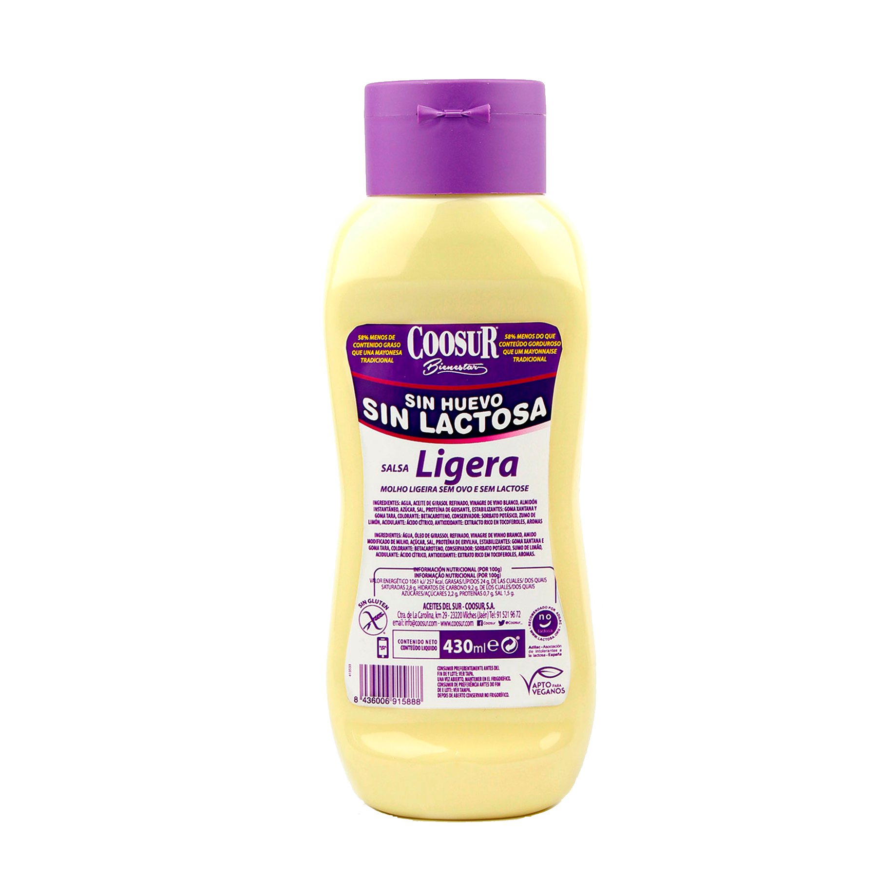 Salsa Ligera sin Huevo y sin Lactosa